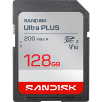 SanDisk - Carte SDXC UHS-I Ultra Plus 128 Go-Elles offrent un espace généreux pour vos photos, vidéos, documents et autres données