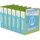 Davis Group Super offre Easyview, Reliure View à anneaux ronds 2 po, personnalisable, paquet de 6 - Vert Lime-3 Reliure À Anneaux
