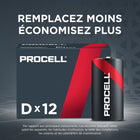 Duracell - Piles alcalines D Procell - paquet de 12-Températures de fonctionnement entre -4F (-20C) et 129.2F (54C)