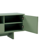 Manhattan Comfort - Meuble TV moderne Ella 59,1 po - Vert sauge-Des pieds de luge rectangulaires épais de 17,5 cm offrent stabilité et une touche moderne et unique à une base de luge classique