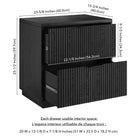 Hudson&Canal - Table de chevet Yarden 24 po - Grain noir-8