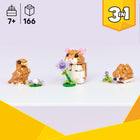 LEGO - Creator Le hamster mignon avec une fleur-Jouez des histoires amusantes avec 3 jouets mignons différents : un hamster, un hérisson ou un aigle