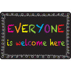 Ashley Productions - Smart Poly Tapis de bienvenue avec dos antidérapant - 15 -5" x 23 -5" - Boucles de craie Bienvenue à tous - Lot de 2-Illuminez votre salle de classe avec une explosion de couleurs et de créativité, tout en offrant un espace confortable et accueillant pour que les élèves se rassemblent et apprennent.