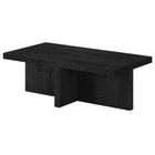 Hudson&Canal - Table basse rectangulaire Elna 44" L - Grain noir-Le plateau de table a une capacité de poids de 50 lb