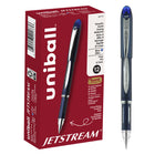 uni-ball - stylo à bille Uniball Jetstream stick - Pointe fine - 0,7 mm - Encre bleue - paquet de 12-L’encre hybride indélébile mélange la douceur et l’éclat d’un stylo à encre gel avec la vitesse de séchage rapide d’un stylo à bille