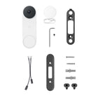 Google - Nest Doorbell filaire (3e gén) - Neige-À l'aube, au crépuscule ou dans la pénombre, vous verrez des couleurs et des détails plus riches grâce aux performances améliorées en faible luminosité. Et vous verrez mieux quand il fait sombre grâce à la fonctionnalité Vision nocturne améliorée