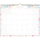 Mead - Calendrier mural mensuel Caprice floral 2025-2026 - 11 7/8 po H x 14 7/8 po l - bilingue-Le motif floral colouré orne chaque mois