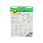 Post-it® - Tablette de feuilles autocollantes recyclées pour chevalet, 25 po x 30 po, blanche-Fentes adaptées à la plupart des supports