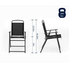 Flash Furniture - Ensemble de jardin couleur noire de 6 pièces avec table, parasol et 4 chaises pliantes-Table
