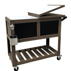 Permasteel - Glacière de patio 80 pintes de style chariot-bar - Grain de bois-Bac isolé gardant les boissons froides jusqu’à 36 heures
