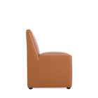 Manhattan Comfort - Lot de 2 chaises de salle à manger modernes Anna Square 48 cm en similicuir rembourré - couleur Saddle-Conçu pour durer Produit de qualité commerciale