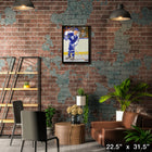 Borje Salming 20x29 Maple Leafs Blue Action-V - Toile encadree - 22" x 31"-Sous licence officielle de la LNH et de l'AJLNH