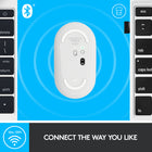 Logitech Pebble souris sans fil avec Bluetooth ou récepteur 2,4 GHz - Blanc-Suit rapidement et précisément les endroits où vous souhaitez l'utiliser