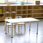 Beleduc Furniture - table de classe Santino - rectangulaire - 120 L x 60 W cm - blanc-Peut accueillir jusqu'à 6 enfants