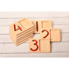Learn Well - YUSE0269 Plateaux numérotés 1 à 9-Chaque plateau mesure 10 cm x 14 cm.