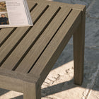 Modway - Northlake Square Terrasse extérieure Teck Table d’appoint, Gris vieilli-Assemblée requise