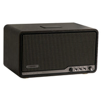 Edifier - Haut-parleur de table rétro S300, audio Hi-Res avec LDAC, système sans fil multi-pièces AirPlay 2, puissance RMS de 80 W et télécommande – Noir-Architecture acoustique haute fidélité : À l’intérieur du coffret élégant, deux tweeters à dôme en titane de 1,25 po avec aimants en néodyme et un haut-parleur médium-grave de 5,5 po à longue excursion doté d’une membrane en aluminium offrent une expérience audio riche. Le coffret en MDF réduit la résonance et la distorsion, tandis que le port bass-reflex 