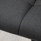 HOMCOM - Tabourets de bar pivotants réglables en tissu capitonné - noir - paquet de 2-Le tissu en polyester aspect lin s’accorde parfaitement 
