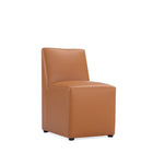 Manhattan Comfort - Chaise de salle à manger moderne Anna Square 48 cm en similicuir rembourré - couleur Saddle-Capacité de charge : 136 kg