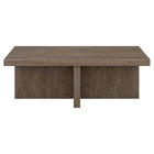 Hudson&Canal - Table basse rectangulaire Boden 44" L - Chêne gris vieilli-La table est fabriquée à partir de matériaux MDF et PVC de haute qualité et durables