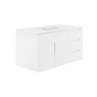 Modway - Vitality 36" Vanette de salle de bain - Blanc blanc-Vanité de salle de bain moderne