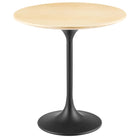 Modway - Lippa Rond de 20 po Bois Table d’appoint - Black Natural-Table d’appoint moderne
