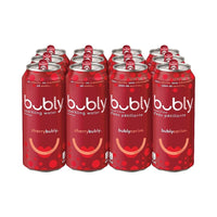 Bubly - Eau pétillante à saveur de cerise, canettes grand format - paquet de 12-De l'eau gazeuse