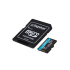 Kingston - 64 Go Canvas Go! Plus MicroSD Carte Avec Adaptateur-Idéale pour les jeux mobiles, les drones, les caméras d’action et les appareils Android