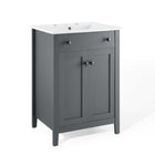 Modway - Nantucket 24" Vanette de salle de bain - Gris blanc-7