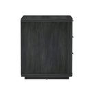 Manhattan Comfort - Table de nuit moderne Evelyn 20" à 3 tiroirs - Gris charbon-Parfait pour le rangement de chevet, les lampes ou les objets de décoration