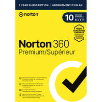 Norton - 360 Premium Antivirus logiciel pour 10 appareils - Includes VPN, PC Cloud Backup et surveillance du Web Dark-Protection Contre Les Escroqueries Alimentée Par L’ia: Le moteur de protection alimenté par l’IA de Norton aide à vous protéger contre les arnaques sophistiquées lorsque vous magasinez, effectuez des transactions bancaires, regardez des vidéos en ligne ou textez