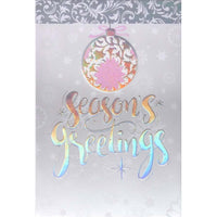 Rosedale - Cartes de souhaits Noël Gold / Enveloppes - 5-1/2 po x 8 po - Souhaits de la Saison: Brillant - Paquet de 6-Cartes de souhaits qualité boutique