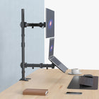 SHOPPINGALL Support extra haut pour ordinateur portable et moniteur double avec poteau de 31,5 pouces pour ordinateur portable jusqu'à 17" Moniteurs jusqu'à 32" - SA-LH07L-Noir-6