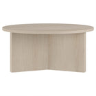 Hudson&Canal - Table basse ronde Anders de 91 cm de largeur, , blanc aulne-Caractéristiques assemblage facile