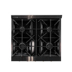 Kucht - 30 po Série KEG style professionnel au gaz - Gemstone-Les grilles robustes en fonte diffusent une chaleur intense et permettent de déplacer les ustensiles entre les brûleurs sans les soulever