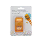 Merangue - Taille-crayon/Gomme 2-en-1  - Couleurs Variées-Offert en nouvelles couleurs : bleu, menthe et jaune