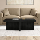Hudson&Canal - Table basse rectangulaire Boden de 112 cm de largeur, , grain noir-Caractéristiques assemblage facile