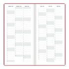 Letts - 2026 Agenda hebdomadaire Woodland - 6-7/8 po x 3-1/8 po - Rose - Multilingue-Objectifs annuels : personnel, bien-être et santé, relations, études, travail, finances