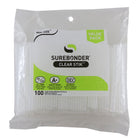 Surebonder - Mini bâton de colle Dual Temp, transparent, 4" x 5/16", 2 paquets de 100-Couleur claire avec un temps de travail de 60 à 65 secondes