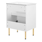 Modway - Chaucer 24" Vanette de salle de bain - Blanc blanc-Assemblée requise