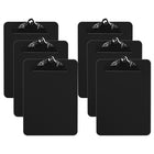 Davis Group - Planchettes à pince à ressort, format lettre, 9 po l x 12 po H – Noir - 6 par paquet-Les planchettes sont fabriquées en plastique moulé par injection résistant et durable et présentent des bords lisses