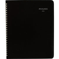 AT-A-GLANCE - Agenda mensuel 2026 - 8 3/4 po H x 6 7/8 po l - noir - bilingue-12 mois : janvier 2026 à décembre 2026