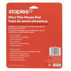 Staples Tech - Tapis de souris ultramince - 21 cm L x 21 cm l x 0,12 cm H - bleu-Surface résistante aux égratignures