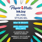 Paper Mate - Stylos InkJoy Bright de Paper Mate, stylos à gel, pointe moyenne (0,7 mm), rétractables, encre blanc vif, 3 unités-6
