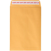 Jam Paper - Enveloppes recyclées Open End avec fermeture autocollante, 7 1/2 po H x 10 1/2 po l, Kraft Manille brun, Paquet de 50-Couleur : Kraft Manille marron