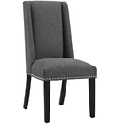 Modway - Baron Tissu Chaise à manger Ensemble de 4 - Gris-Rembourrage en mousse dense pour le confort