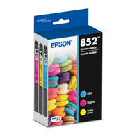Epson - Cartouche d'encre DURABrite Ultra T852 - capacité standard - Couleur - Paquet de 3-Le système d’impression Epson est particulièrement conçu pour être utilisé avec les encres d’origine Epson. L’utilisation d’encres non authentiques peut entraîner des dommages qui ne sont pas couverts par la garantie limitée de l’imprimante