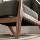 Ebello - Hertford Fauteuil d’appoint 26 po bois massif milieu de siècle avec coussin extra, vert-9