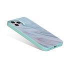 General Supply Goods + Co - Étui Protecteur pour iPhone 12/12 Pro Hybride - Savon Marbré-Bleu Clair