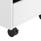 HOMCOM - Classeur à 3 tiroirs avec roulettes, mobile - blanc-Sert de support d'imprimante polyvalent pour les salles d'étude et les bureaux 
